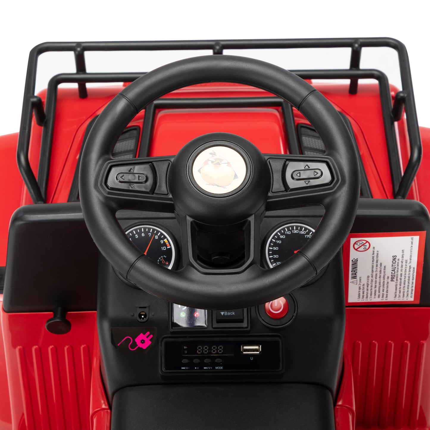 Red Little Bird Jeep - Children's Electric Ride-On Toy Car with Entertainment Features