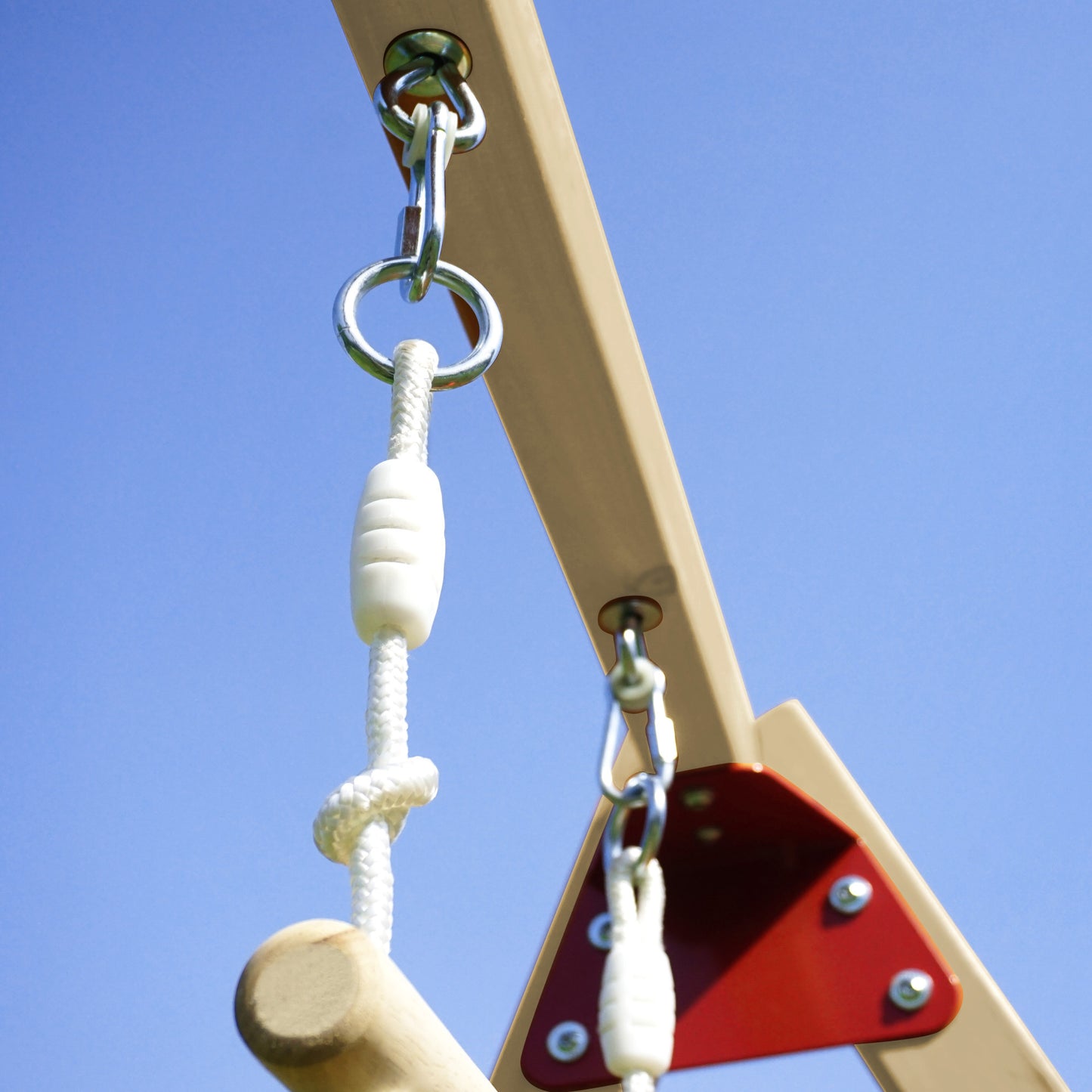 Wooden Swing Set with Slide and Climbing Rope Ladder for Toddler and Kids