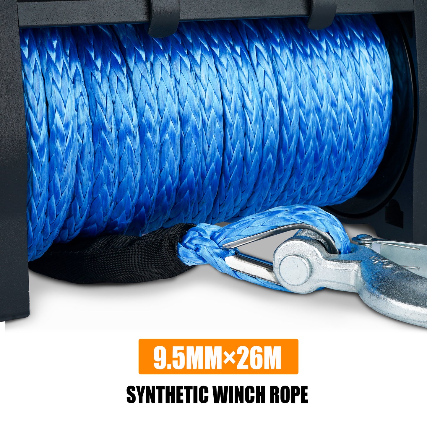 Ultimate 12V 12000LBS Electric Winch with Synthetic Rope for Jeep Towing Truck Off-Road 4WD