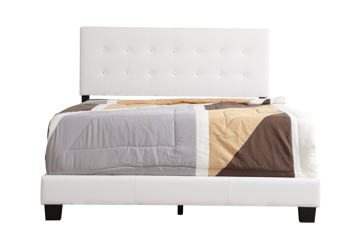 Caldwell G1305-QB-UP Queen Bed , WHITE