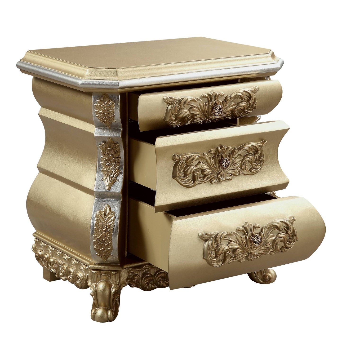 Seville Nightstand, Gold Finish BD00452