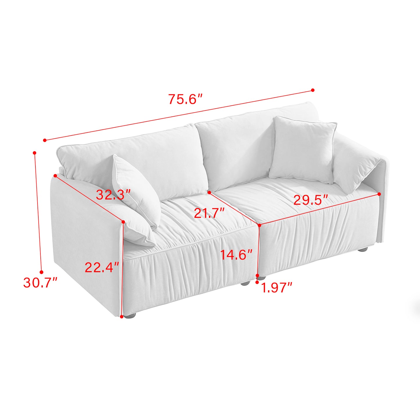 Luxurious Cat Scratch Sofa - Durable and Stylish Furniture Protection for Cats - White