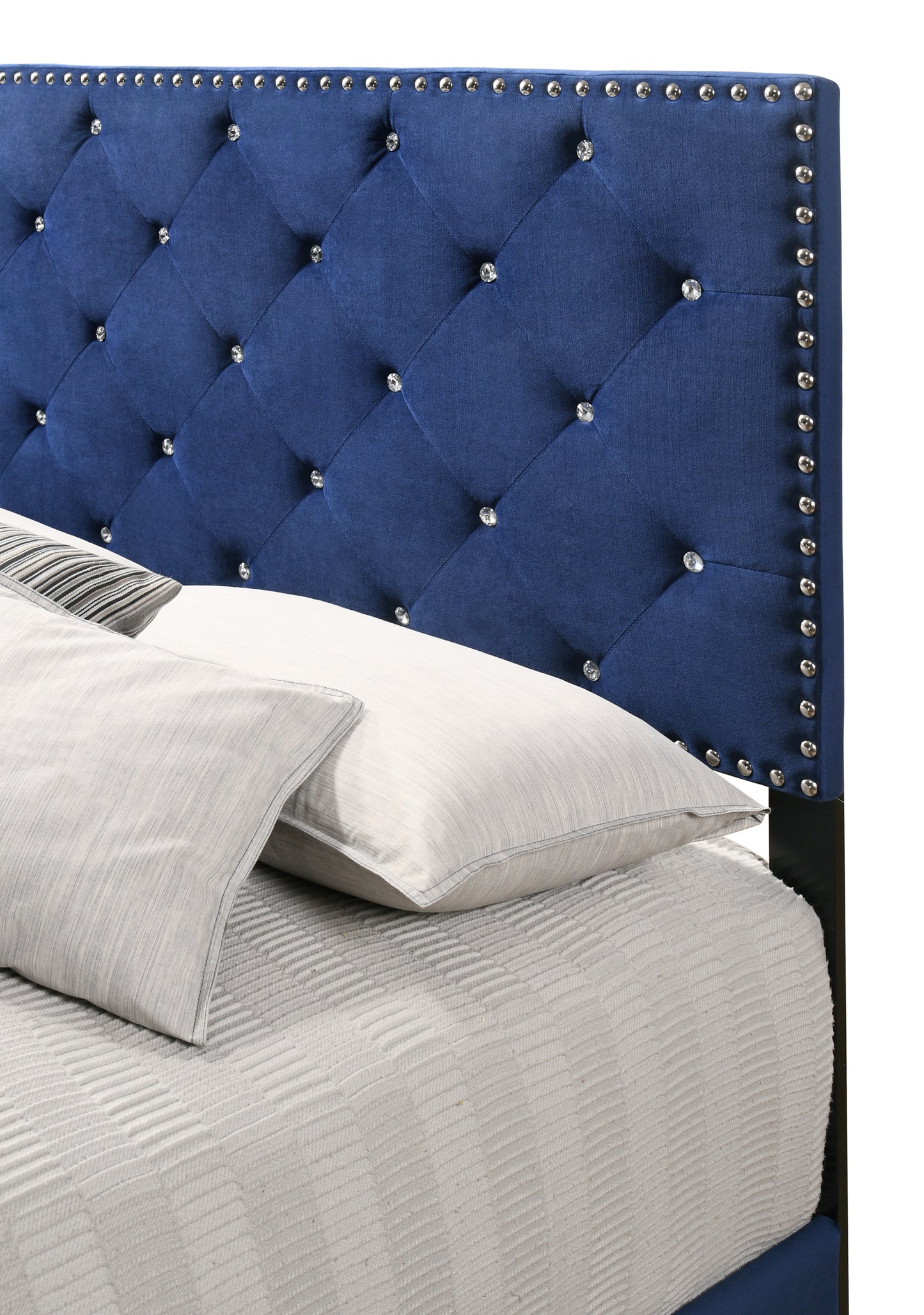 Suffolk G1405-QB-UP Queen Bed , NAVY BLUE