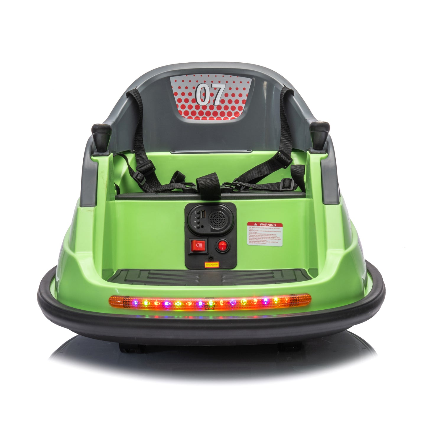 12V Ride-On Bumper Car with Remote Control and LED Lights for Kids 1.5-5 Years Old