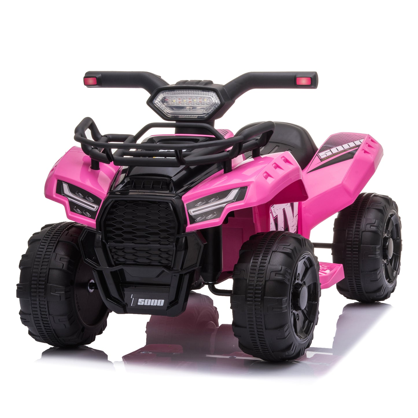 Pink Rechargeable Battery Powered Kids ATV with All-Terrain Wheels