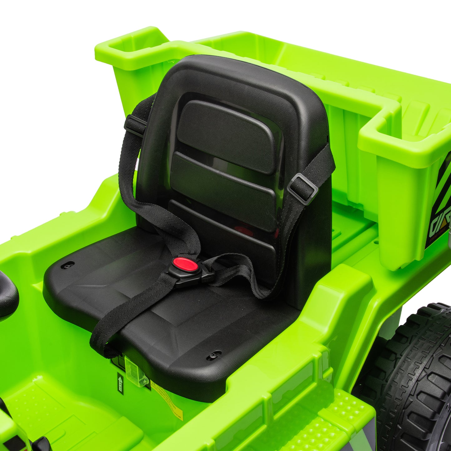 Dump Truck Adventure Ride-On Toy with Parental Control, Electric Dump Bed, Phone Stand, and MP3 Player