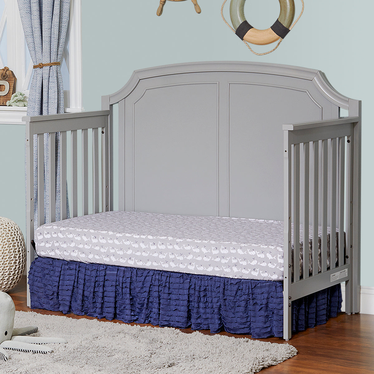 Alice 4-in-1 Convertible Crib Gray