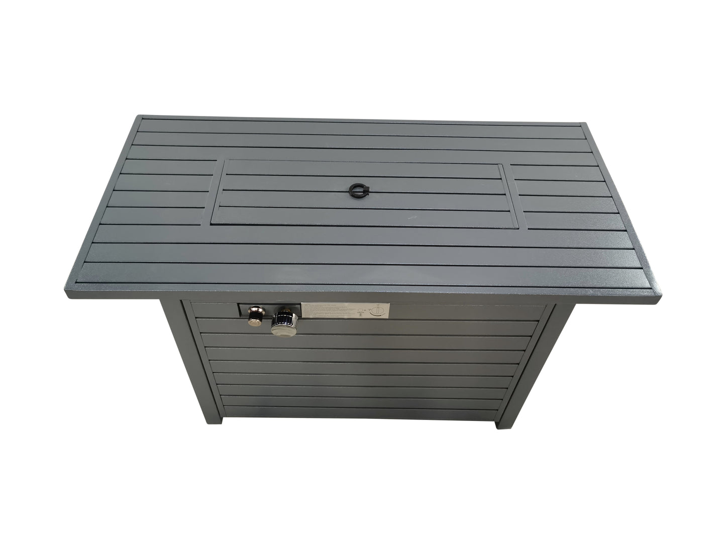 Modern Steel Outdoor Fire Pit Table with Lid