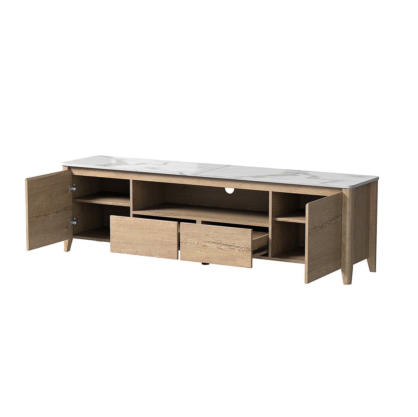 Modern LED TV Stand with Storage for Up to 80 TVs