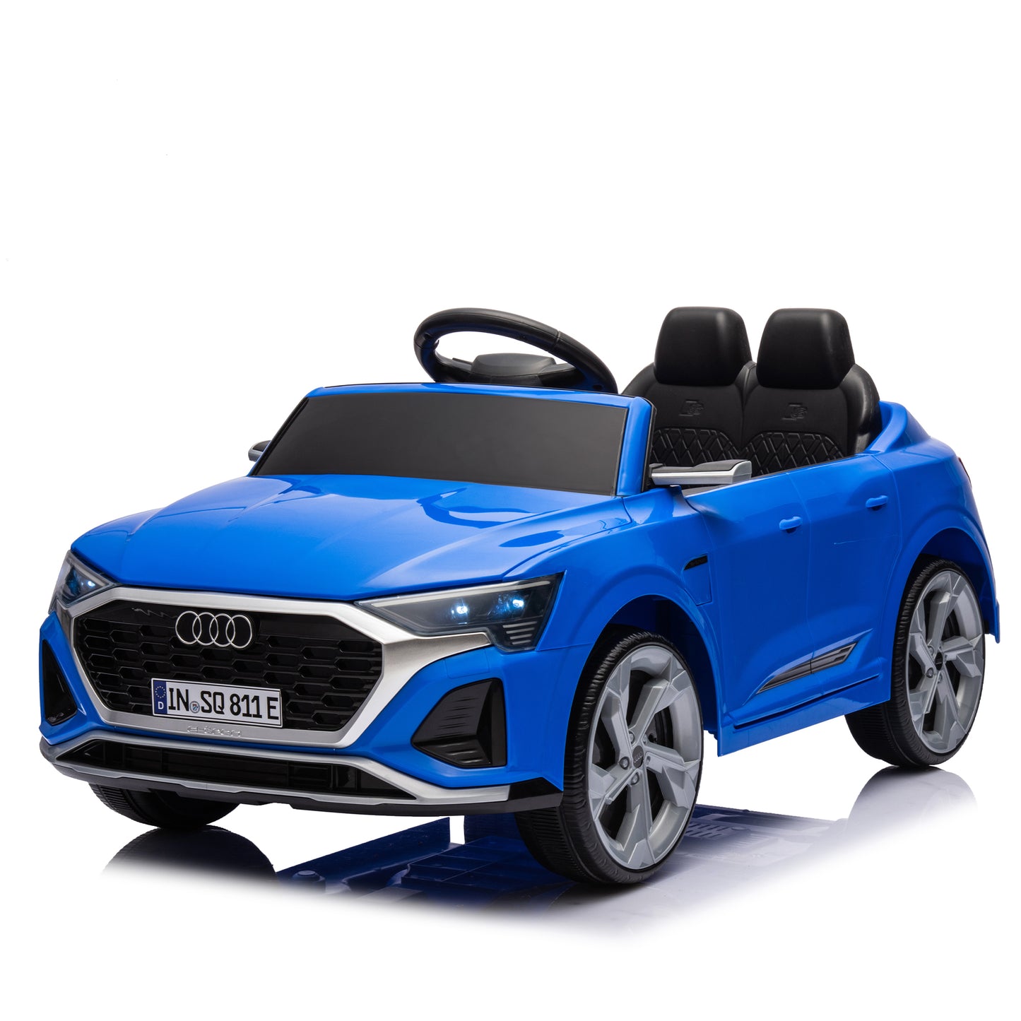 12V Kids Ride On Electric Car w/Parents Remote Control,Licensed Audi SQ8 for Kids,Dual Drive,Suspension,Hanging start,Three speed adjustable Music,Volume Control,LED Lights for Kids Aged 3-6.