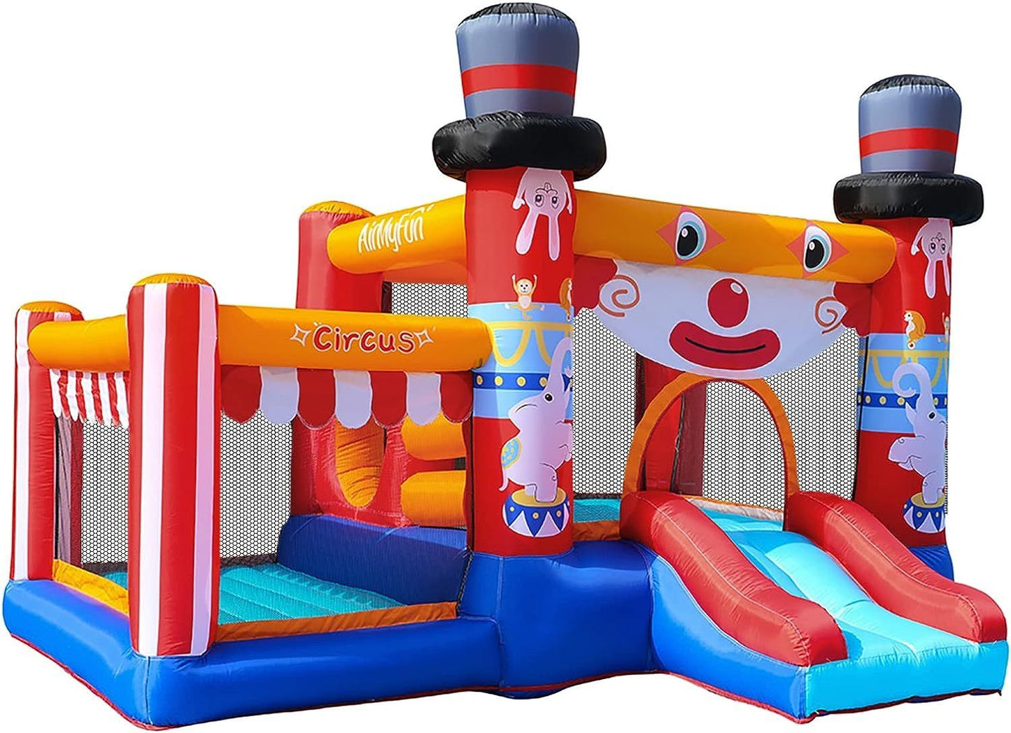 Cute Clown Themed Inflatable Bounce House & Castle for Kids