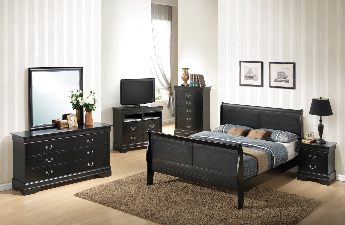 Louis Phillipe G3150A-FB Full Bed , Black