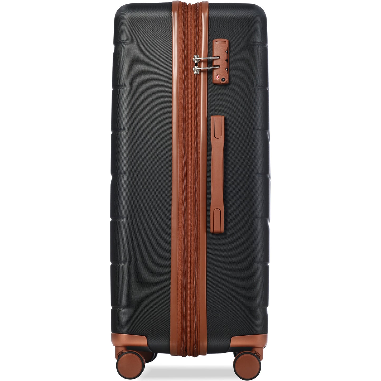 Luggage Sets 3 Piece Suitcase Set 20/24/28,Carry on Luggage Airline Approved,Hard Case with Spinner Wheels,Black and Brown