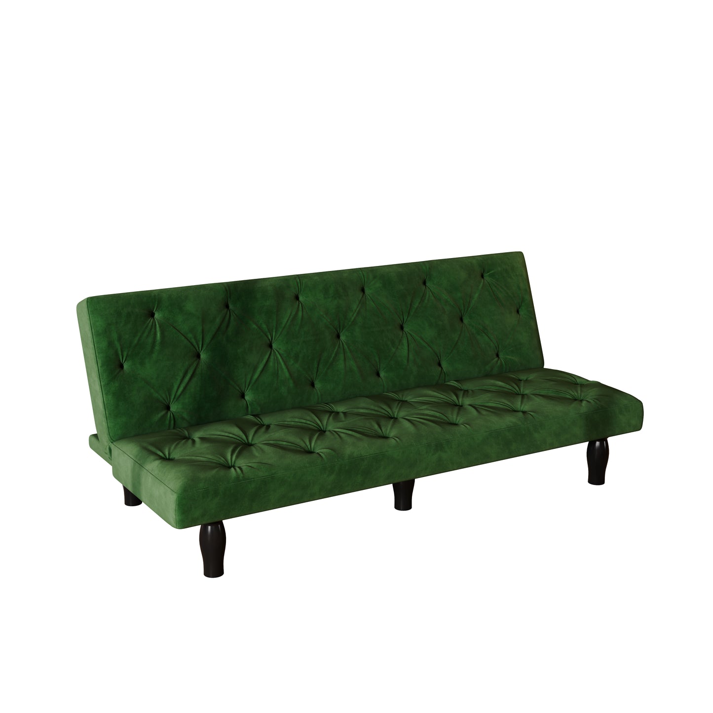 Elegant Green Velvet Sofa Bed with Adjustable Comfort Settings