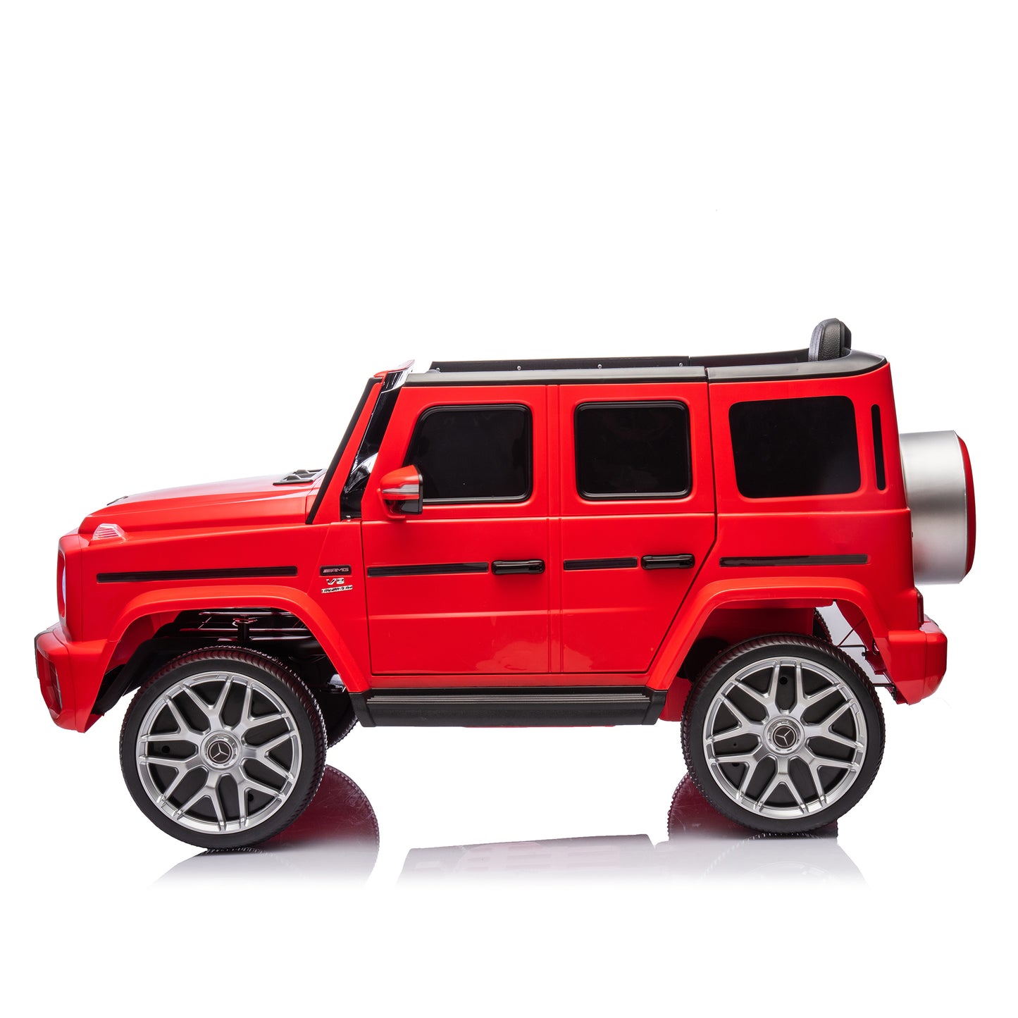 Licensed Mercedes Benz G63 Kids Ride On Car, 12V Electric Vehicle with Remote Control, Double Open Doors, Music, Bluetooth, Wheels Suspension, Battery Powered for Children Boy Girl (Red)