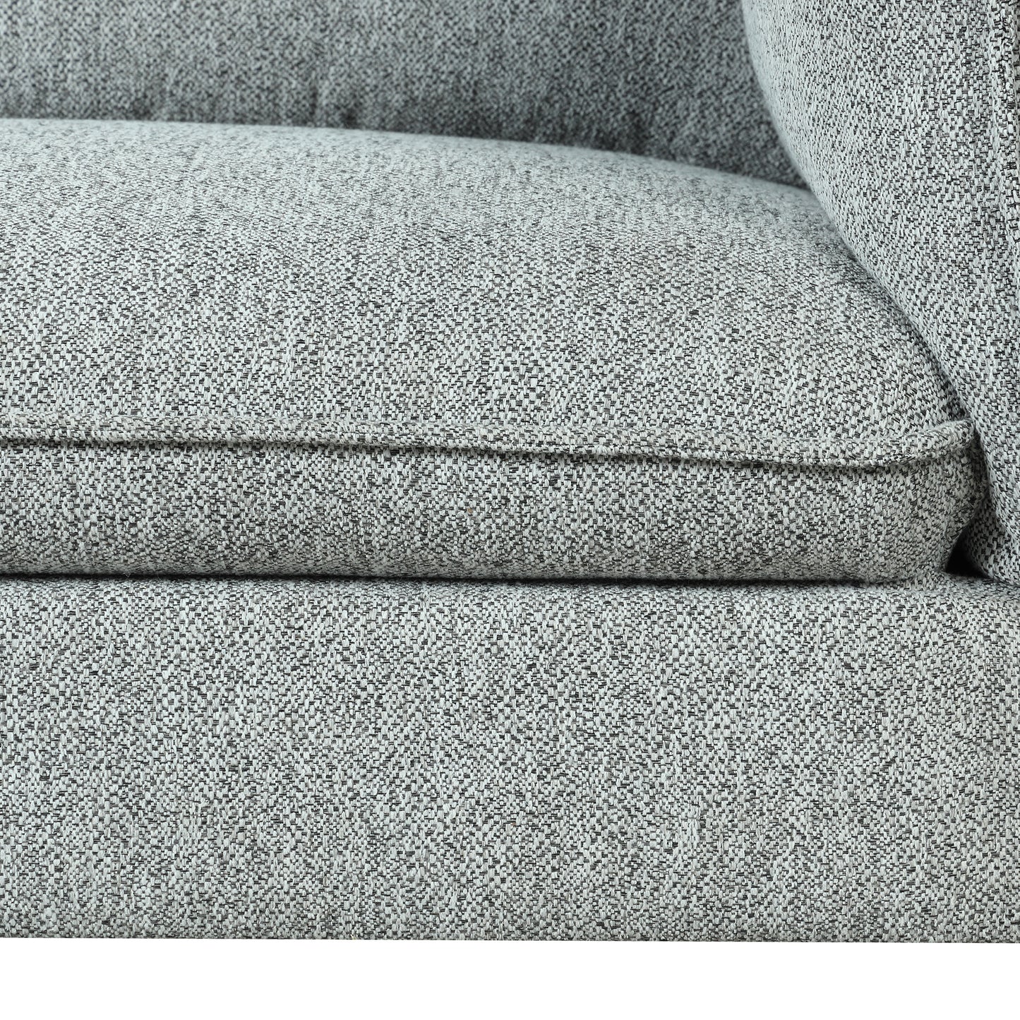 Small Space Modern Loveseat Sofa with Linen Fabric and Bolster Pillows