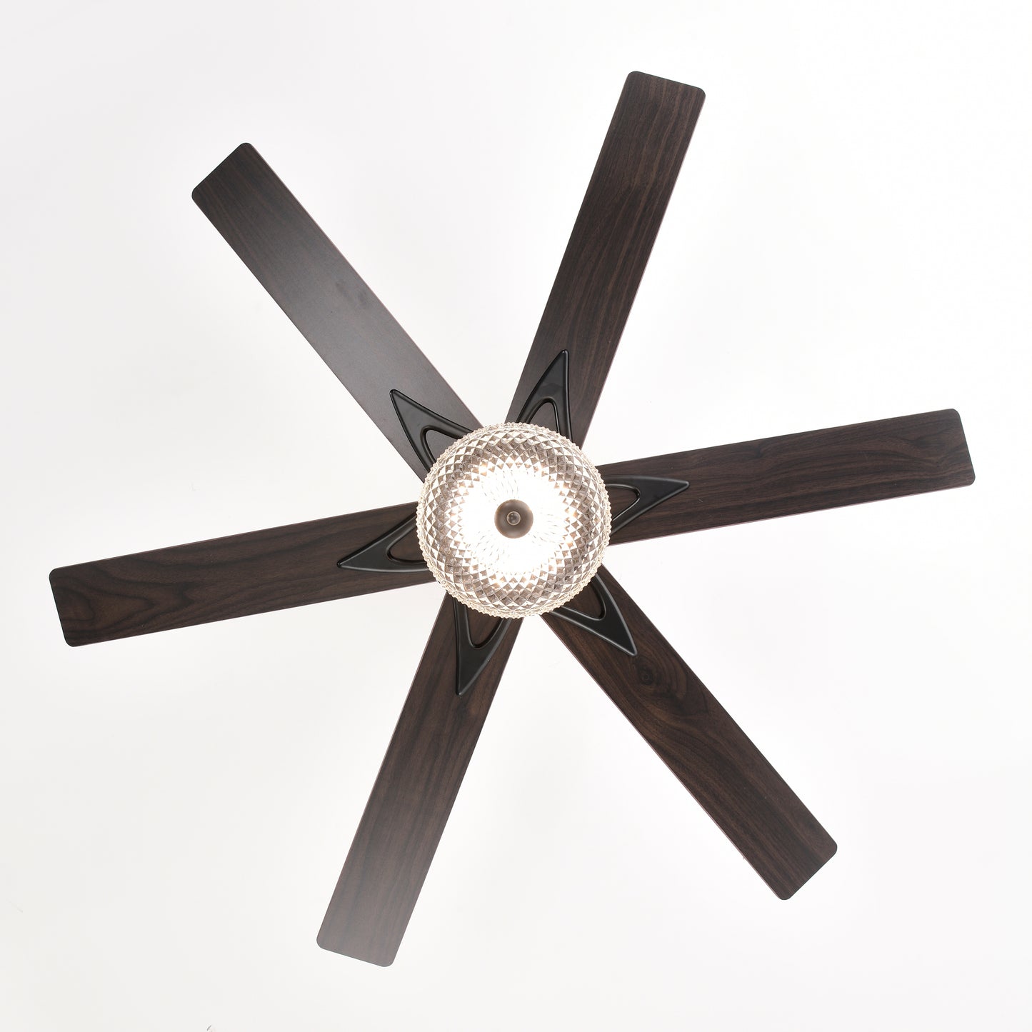 52 Inch Modern LED Ceiling Fan with Remote Control and Reversible Blades - Matte Black