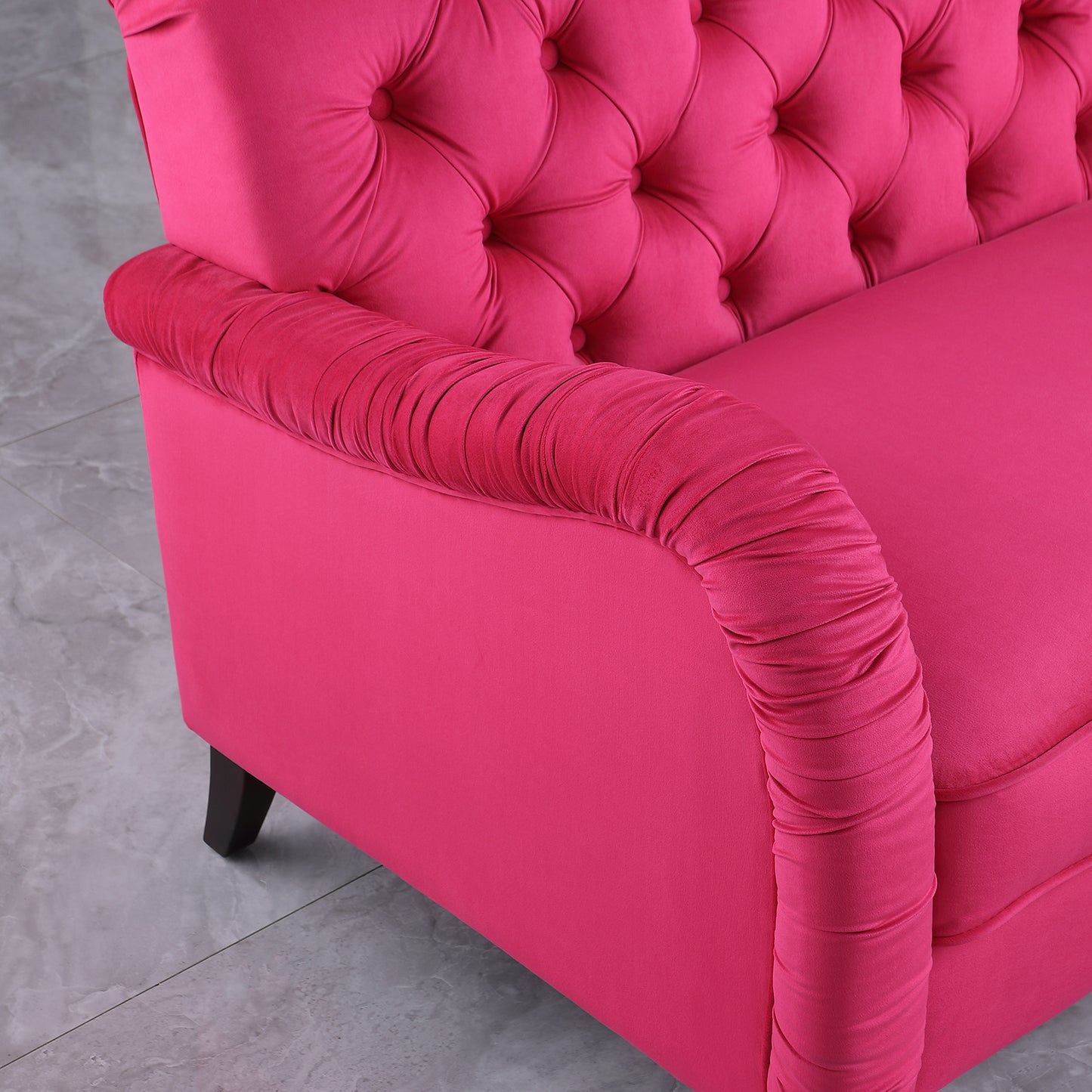 rose red  Chesterfield;3 seater ,modern sofa