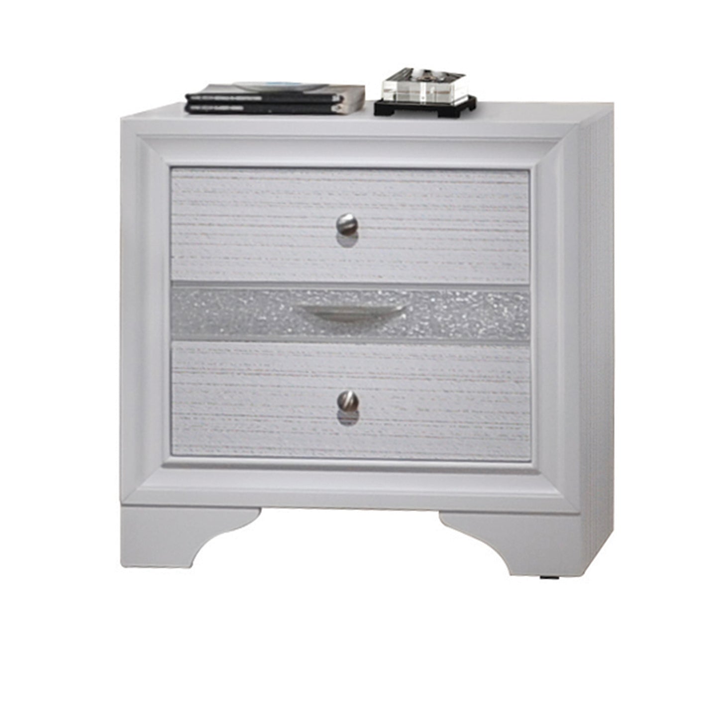 Naima Nightstand in White 25773