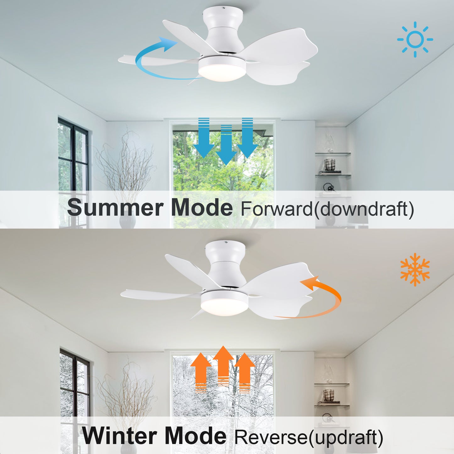 Children's 30-Inch Small Ceiling Fan with Lighting and Remote Control