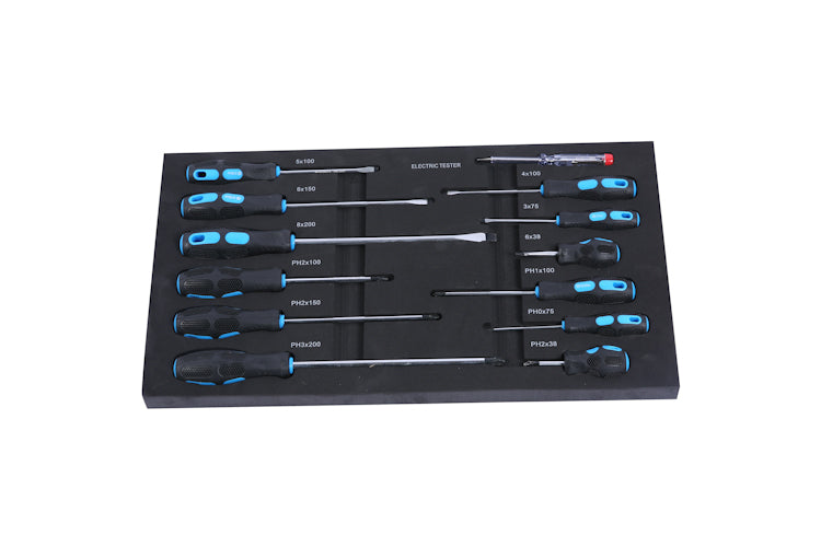 4 Drawers Tool Cabinet with Tool Sets-BLACK