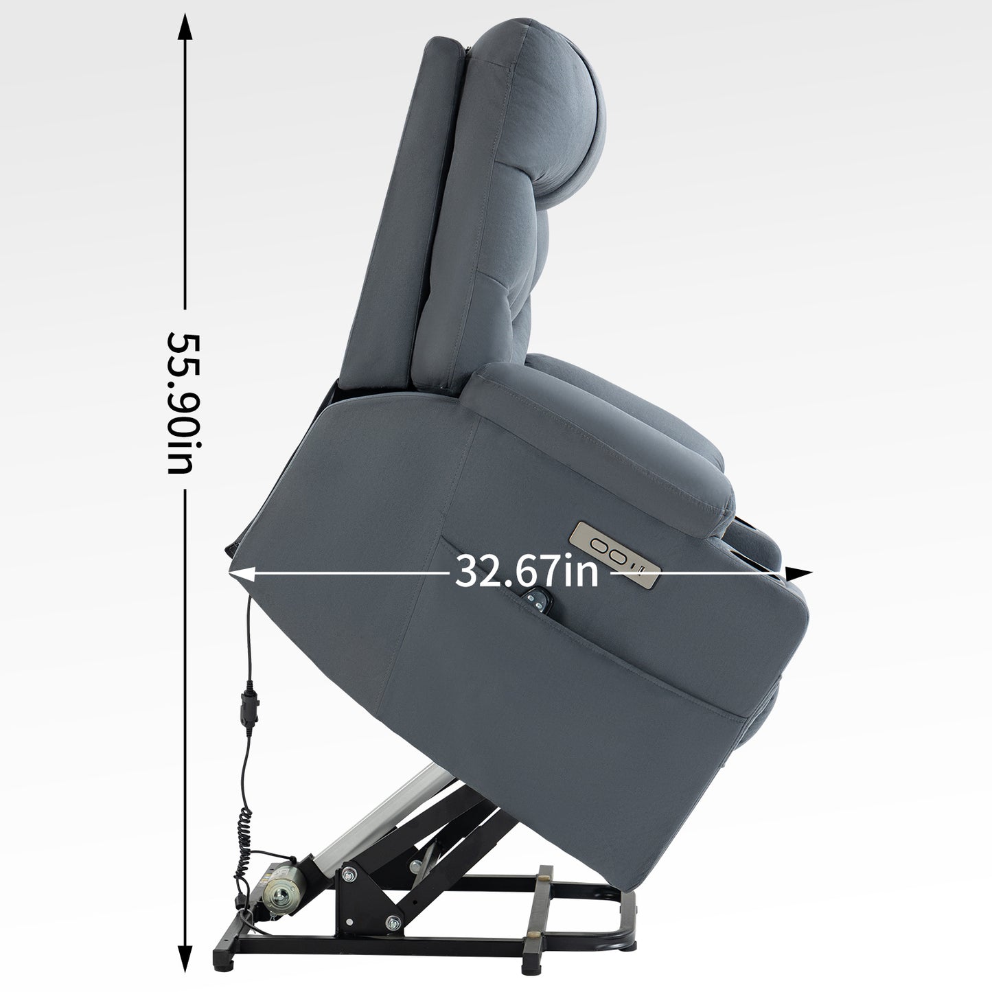 Ultimate Comfort Lift Recliner Chair with Vibration Massage, Heating, Cup Holders, and USB Ports