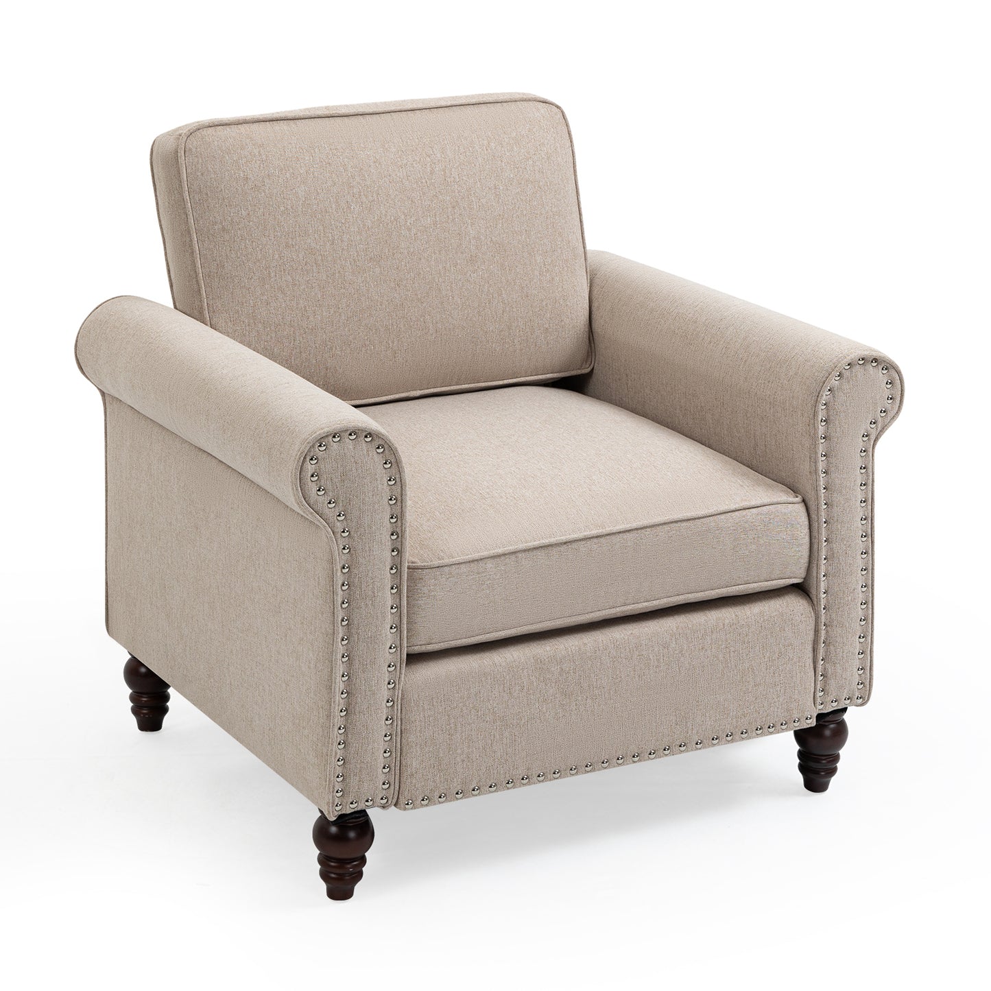 Modern Upholstered Accent Chair Armchair, Fabric Reading Living Room Side Chair,Single Sofa