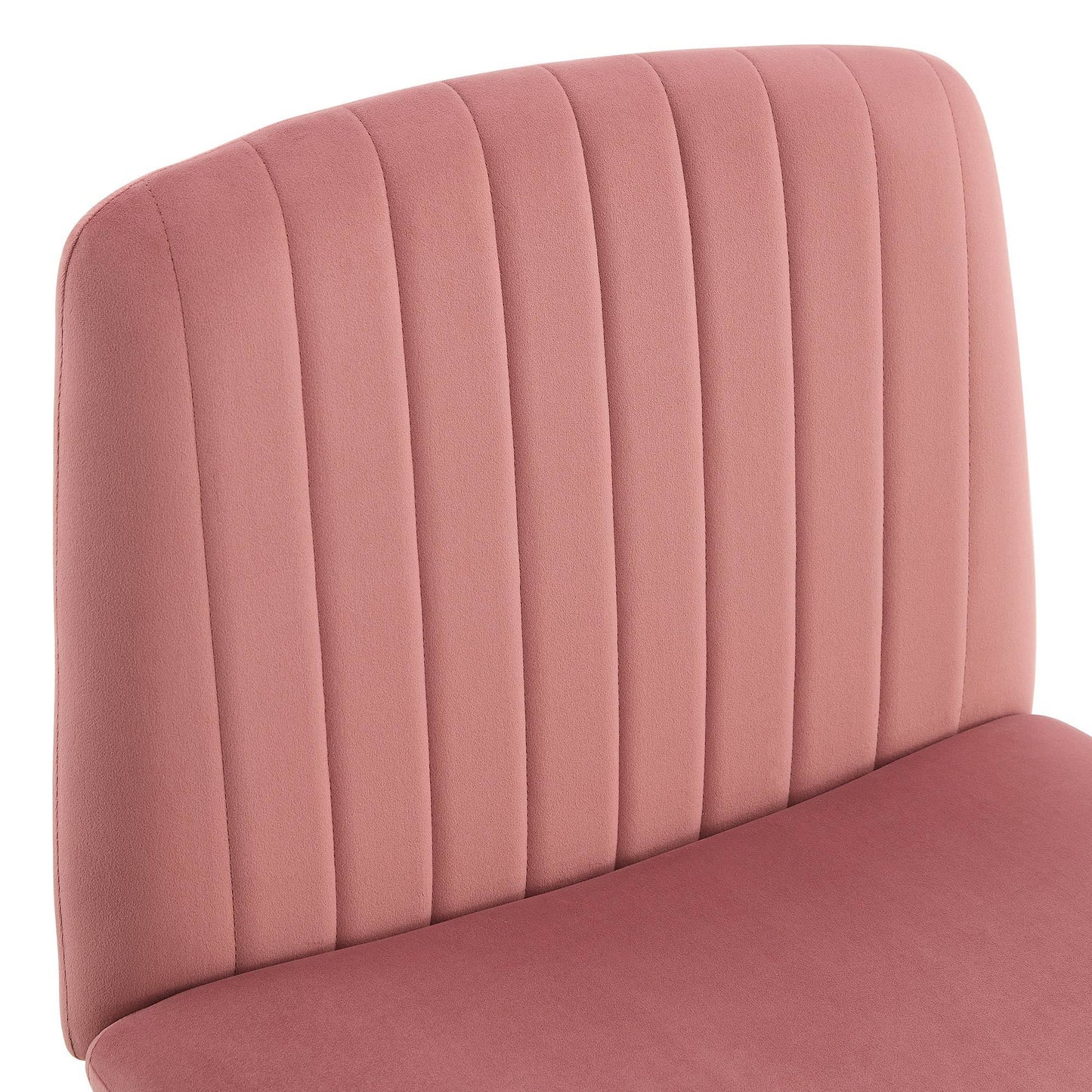 Pink Velvet Material. Home Computer Chair Office Chair Adjustable 360 °Swivel Cushion Chair With Black Foot Swivel Chair Makeup Chair Study Desk Chair. No WheelsW115167384