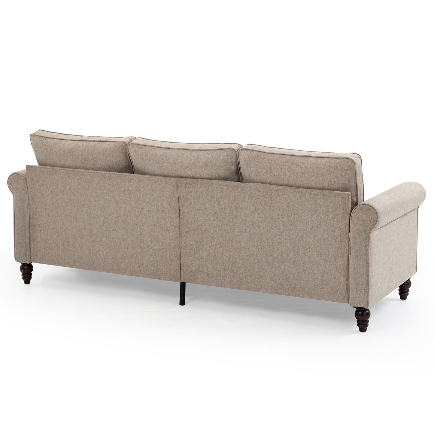 Button Tufted Mid-Century Modern Loveseat Sofa with Linen Fabric