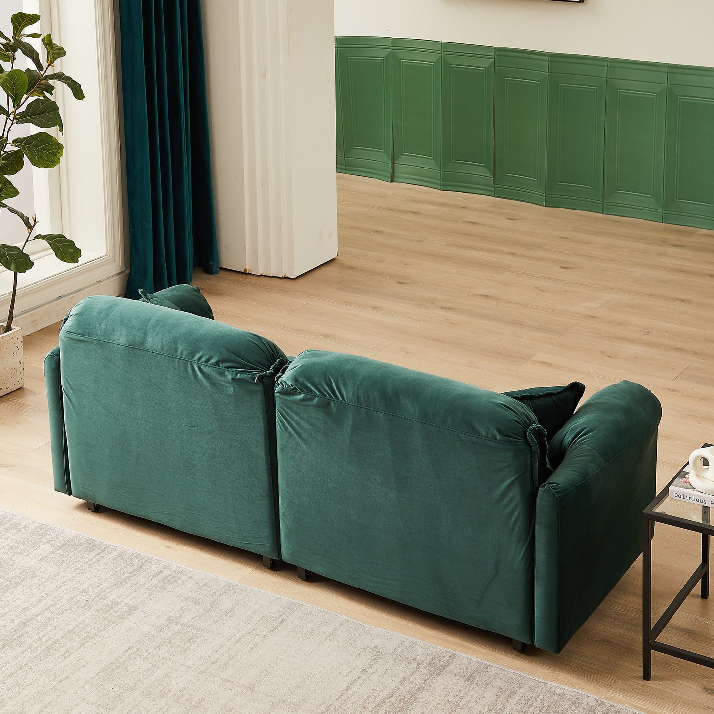 Luxury Modern Style Living Room Upholstery Sofa, velvet