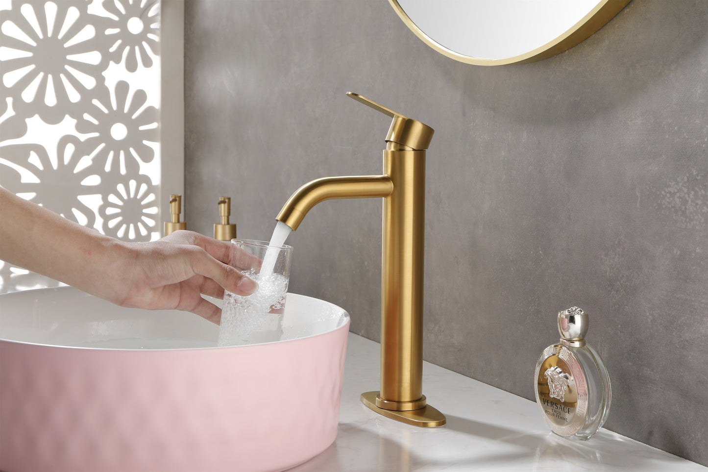 Elegant Gold Stainless Steel Bathroom Sink Faucet for Modern RVs and Vanities