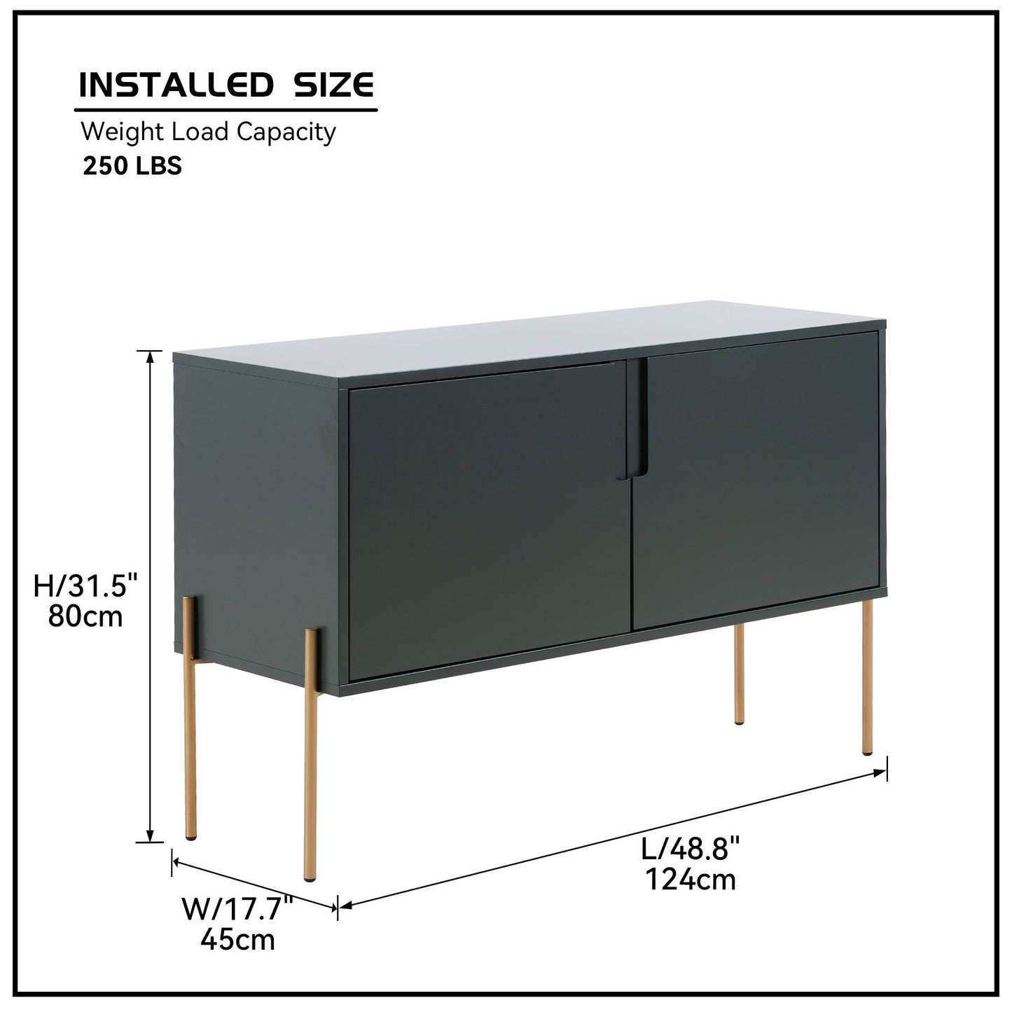 Sleek Modern TV Stand and Storage Cabinet Ideal for Living Room and Kitchen