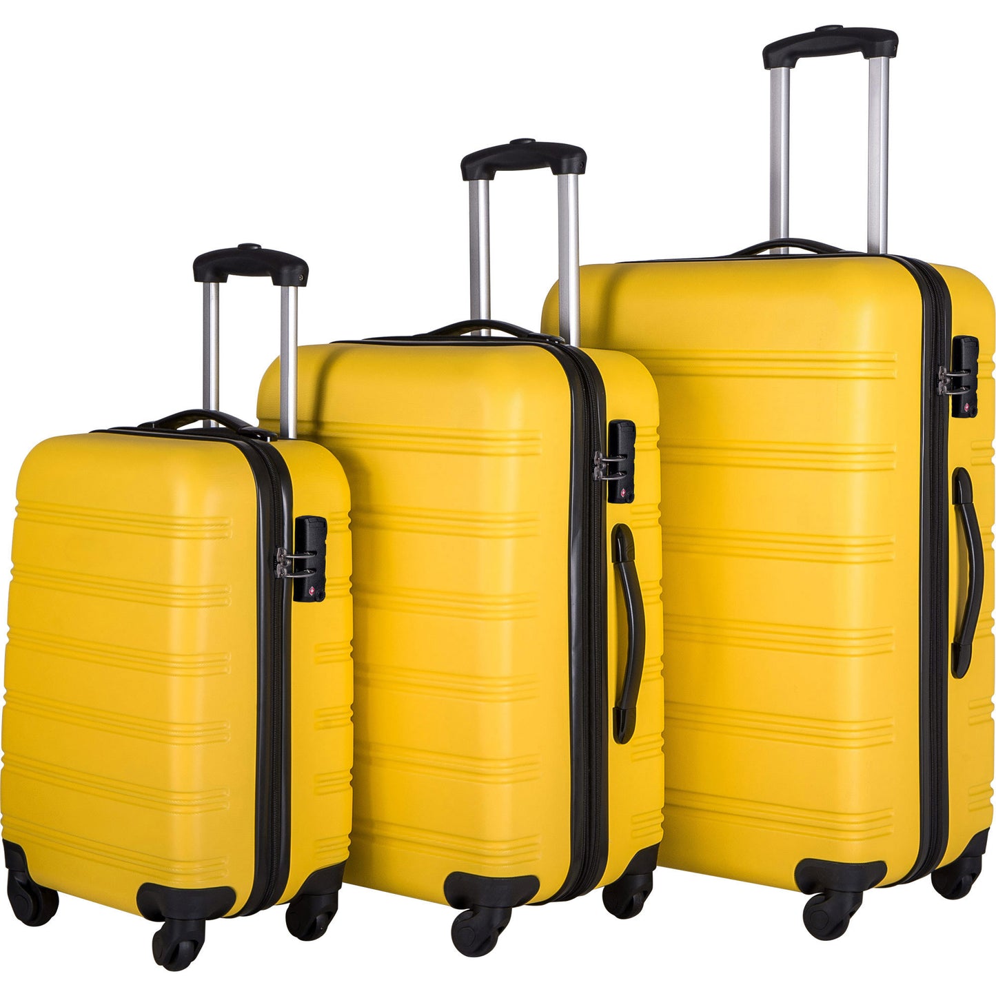 3 Piece Luggage Set Hardside Spinner Suitcase with TSA Lock 20" 24' 28" Available