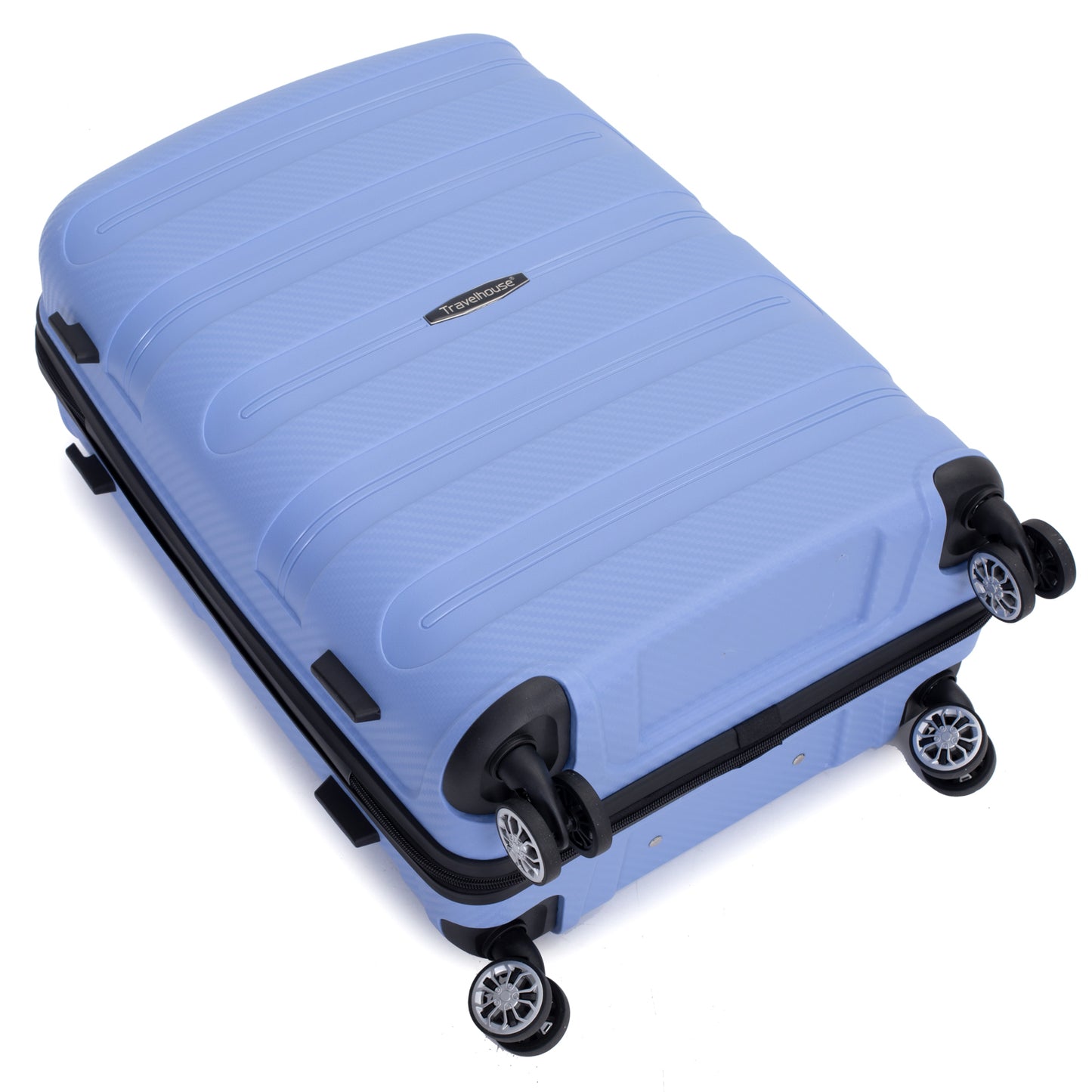 Hardshell Suitcase Spinner Wheels PP Luggage Sets Lightweight Durable Suitcase with TSA Lock,3-Piece Set (20/24/28) ,Purplish Blue