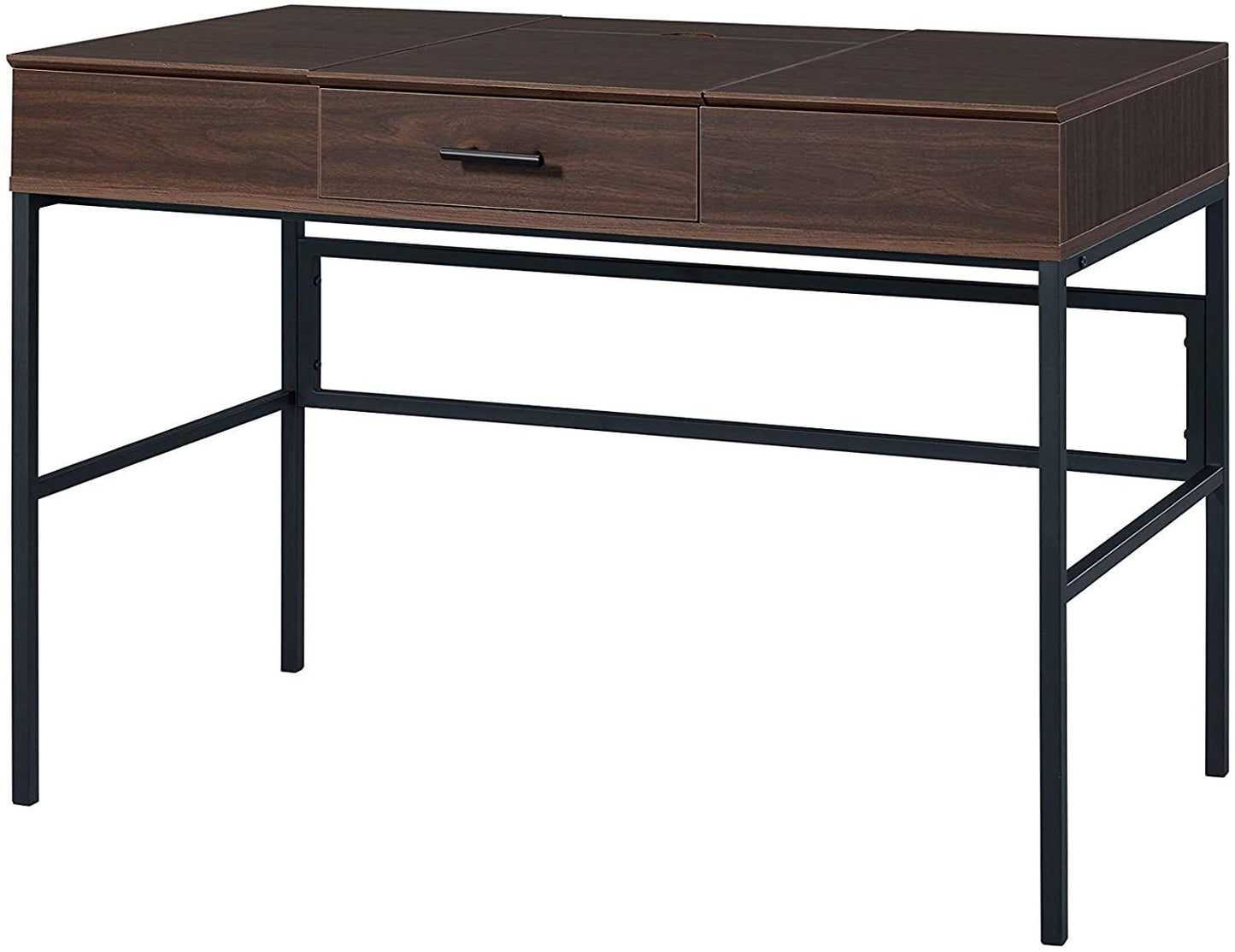 Writing Desk with USB Port in Oak and Black Finish