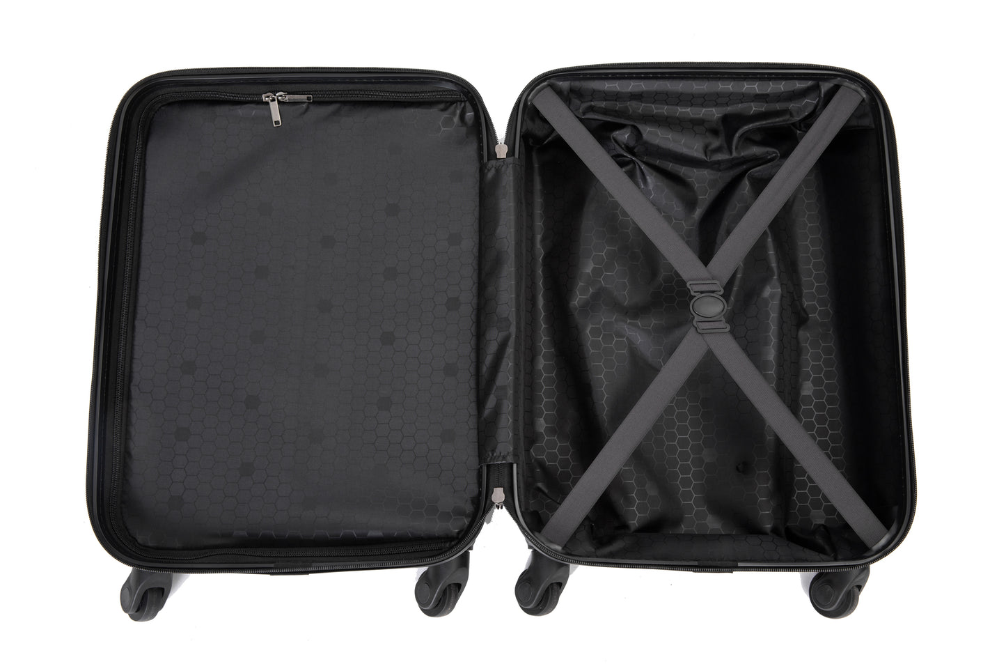 20" Carry on Luggage Lightweight Suitcase, Spinner Wheels, Black