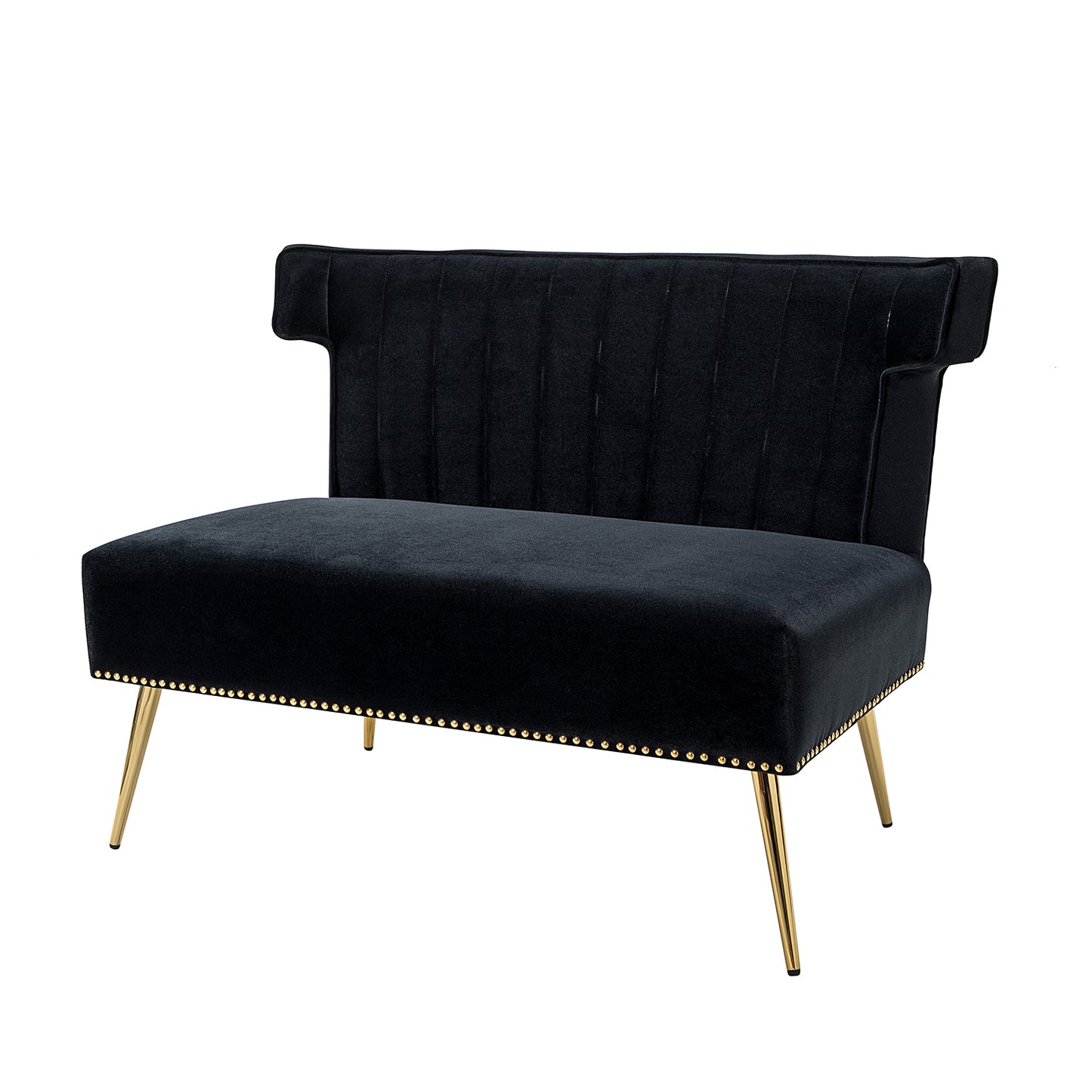 Aeneas Armless Loveseat BLACK