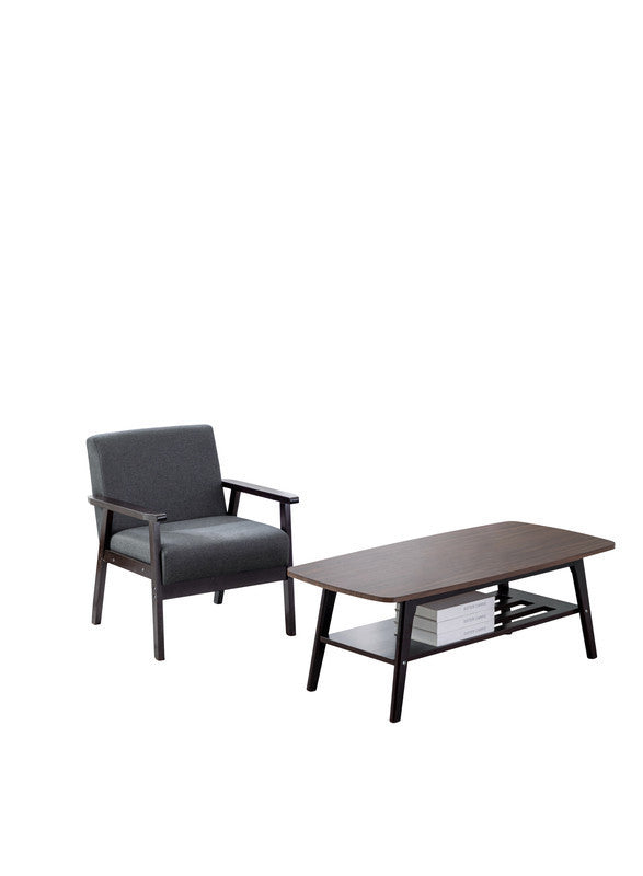 Bahamas Espresso Coffee Table and Chair Set - Elegant Espresso Coffee Table and Chair Ensemble