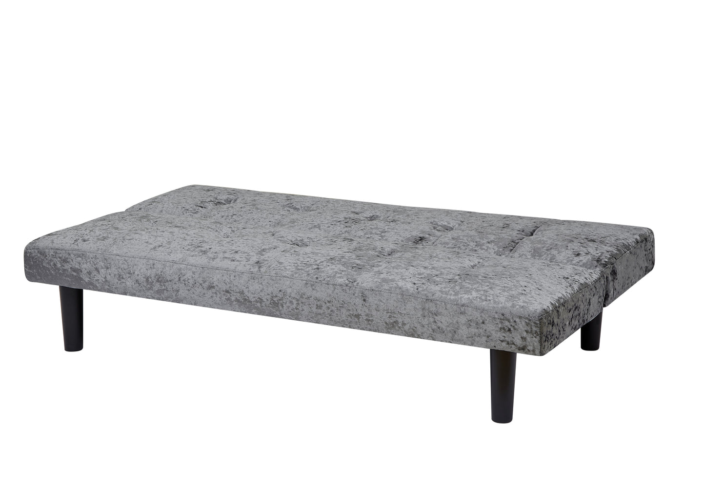 Modern sofa bed in iced velour, multi-position adjustable sofa bed, plastic feet