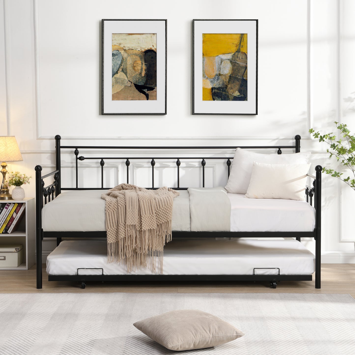 Daybed with trundle  BLACK