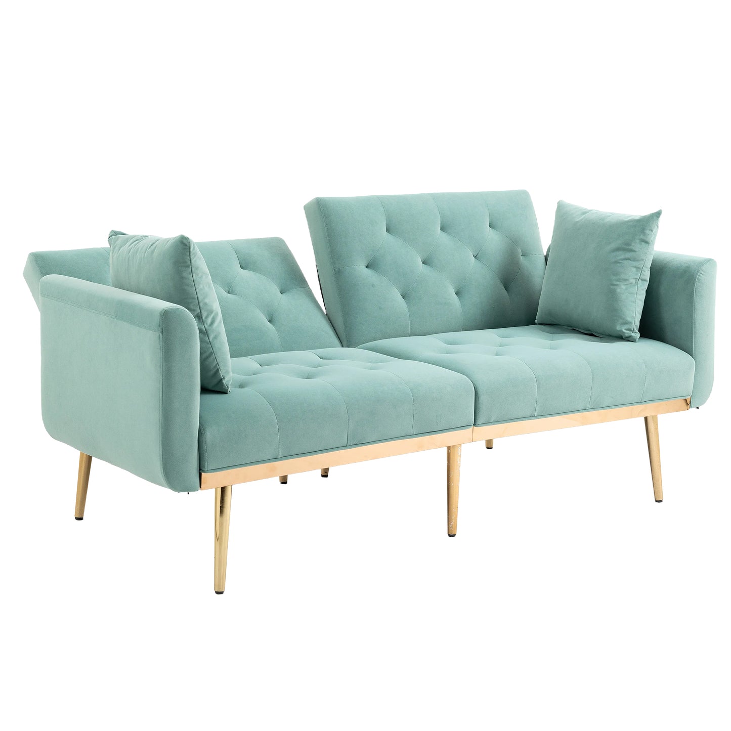 Velvet  Sofa , Accent sofa .loveseat sofa with metal  feet