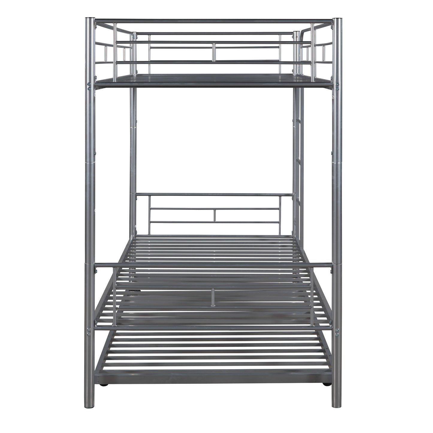 Convertible Twin Metal Bunk Bed With Trundle