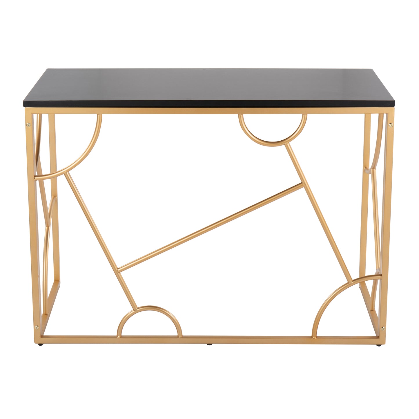 Elegant Contemporary Black and Gold Desk by LumiSource