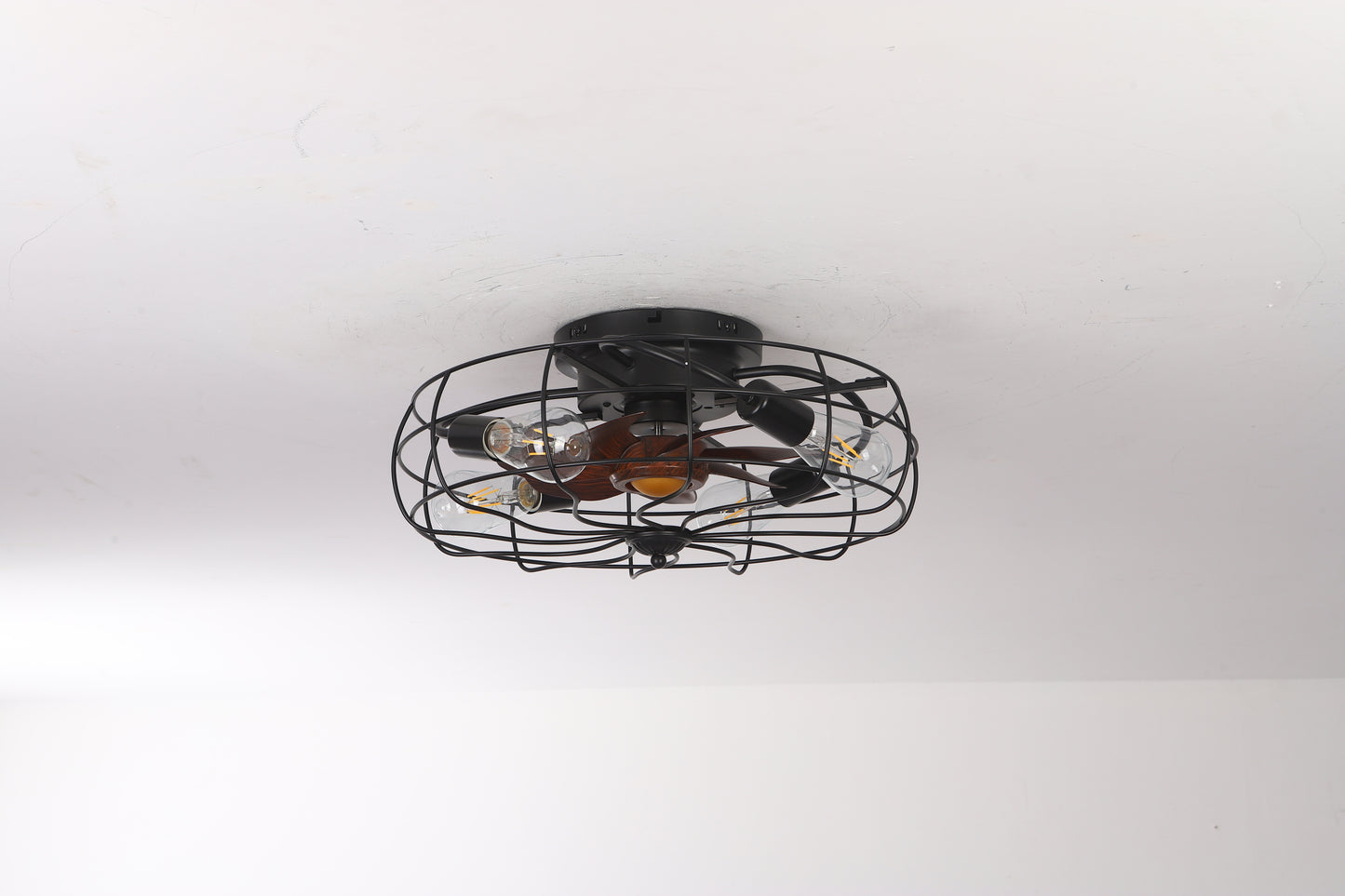 6-Speed Remote Controlled Ceiling Fan with Reversible Blades for Peaceful Operation and Stylish Design