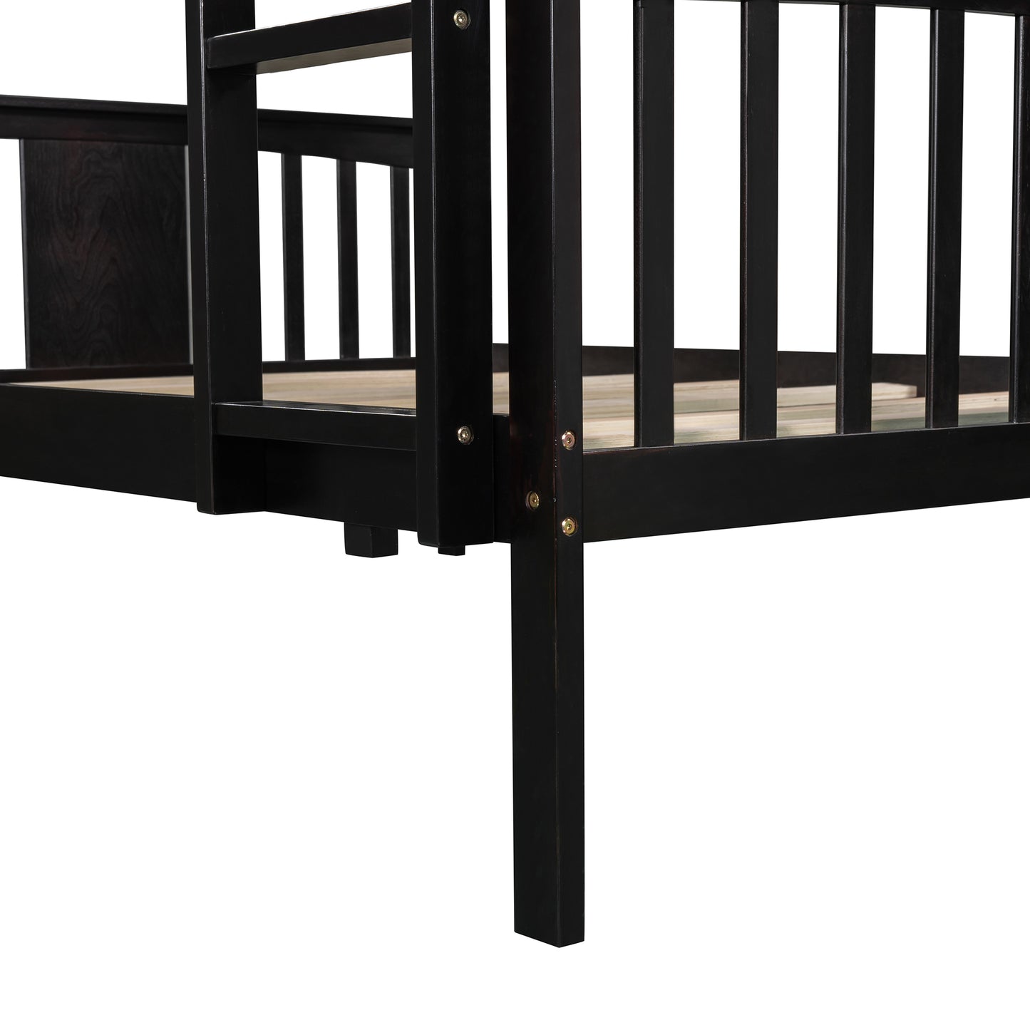 Versatile Espresso Full Size Bunk Bed for Stylish Bedroom Accommodation