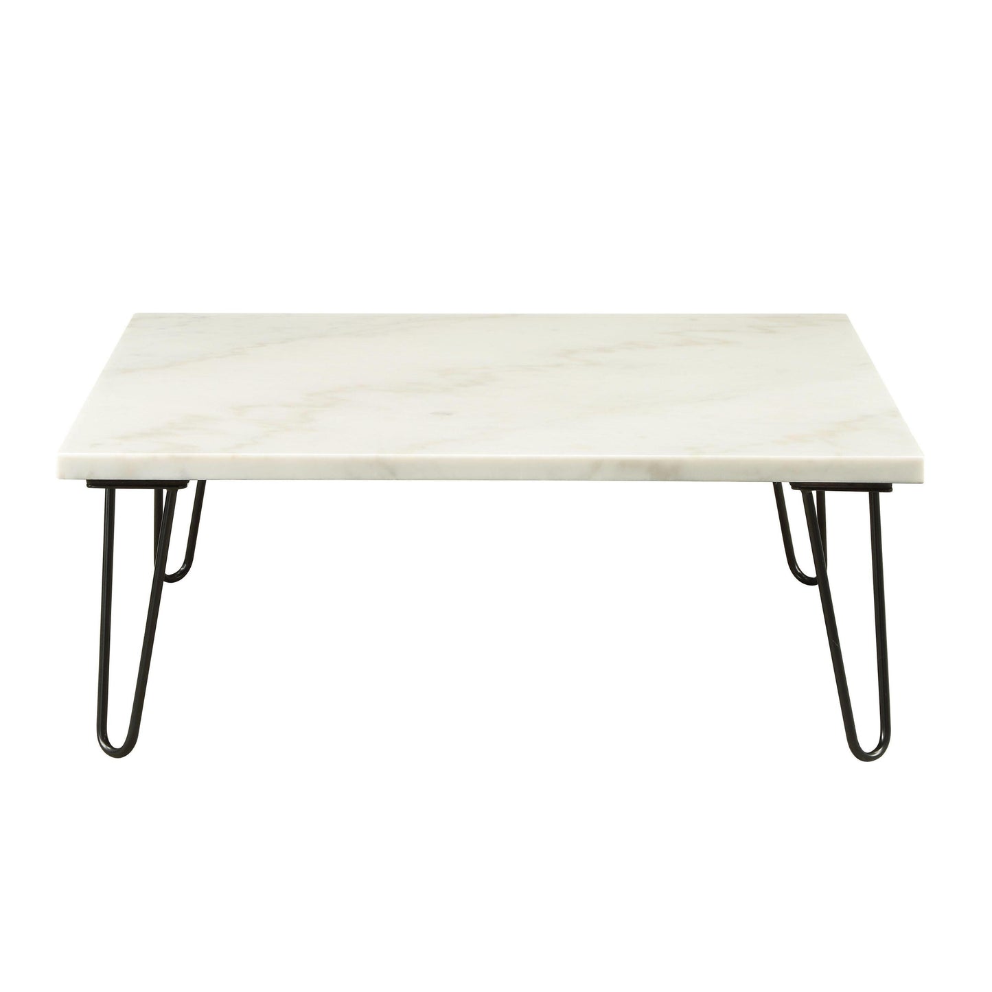 Luxurious Telestis White Marble and Black Coffee Table