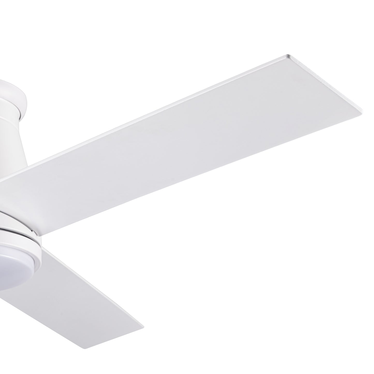 YUHAO 48 White Low Profile Ceiling Fan with LED Lights