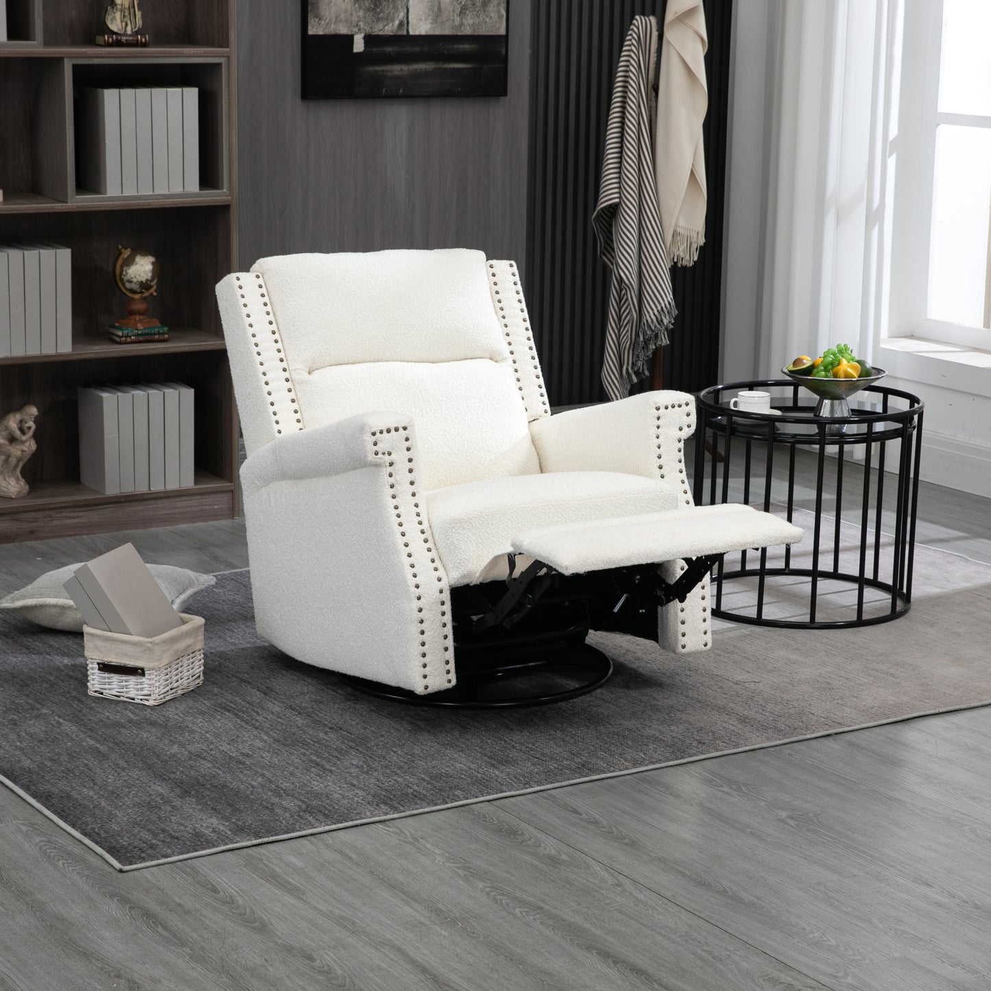 360 Degree Swivel Recliner Chair with Rocking and Reclining Capabilities