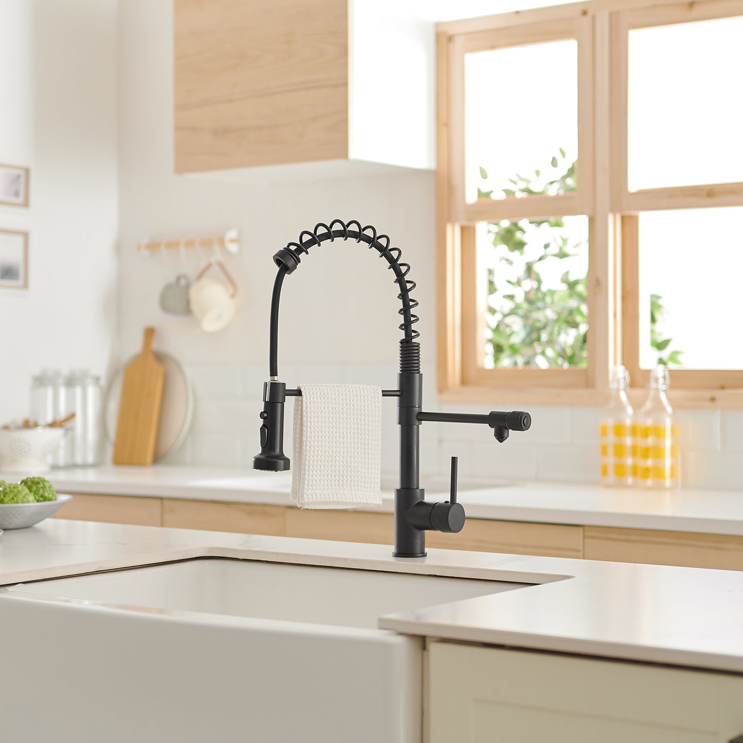 Purifier Kitchen Faucet Drinking Water Faucet, Pull Down Water Filter Kitchen Sink Faucets (Matte Black)