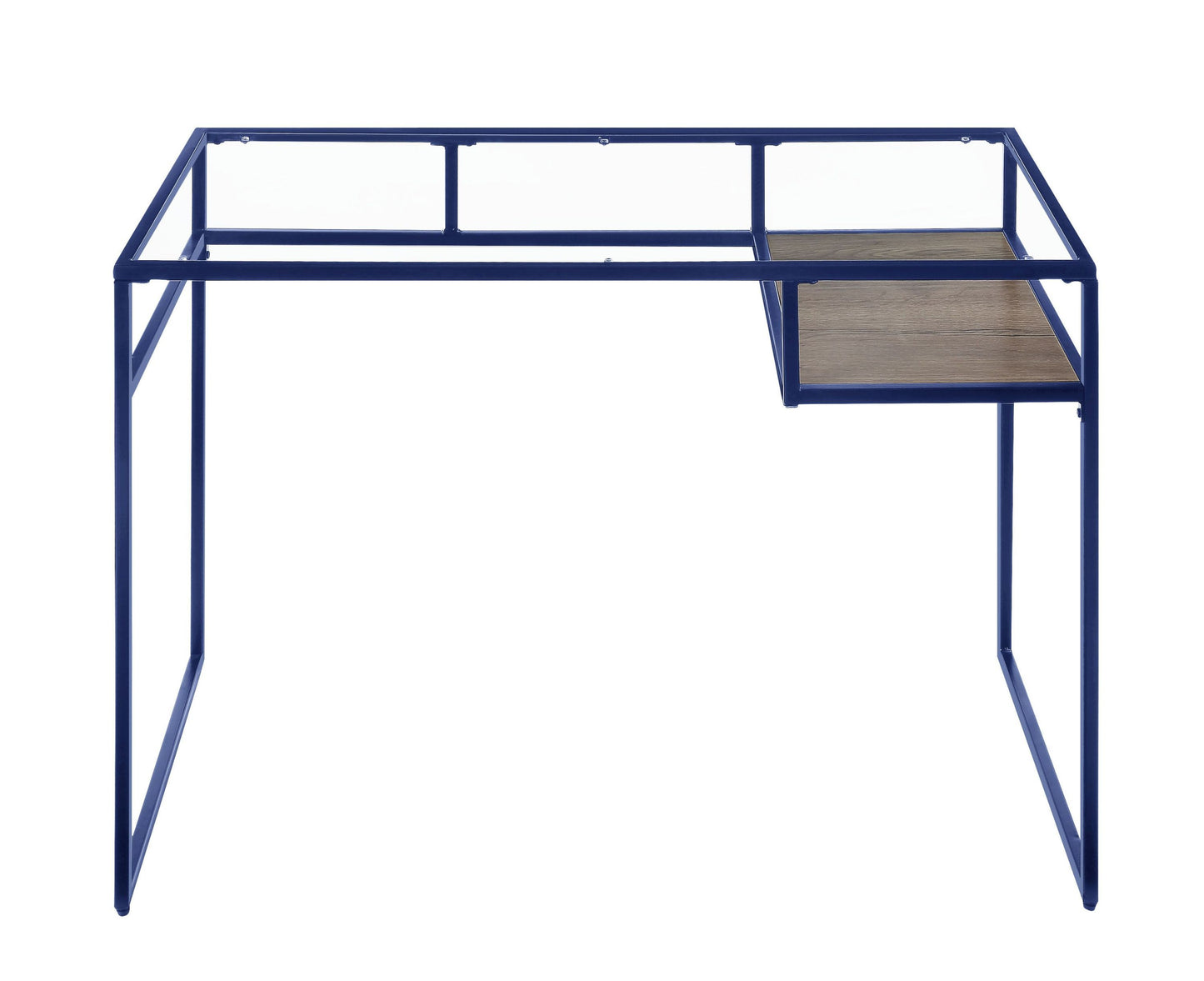 Yasin Blue Glass Modern Writing Desk